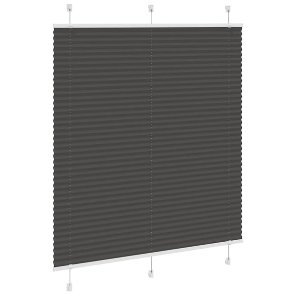 vidaXL plisségardin sort 115x100 cm Stoff Bredde 114,4 cm Polyester