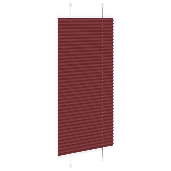 vidaXL Plisségardin Bordeaux Rød 65x100 cm Stoff Bredde 64,4 cm