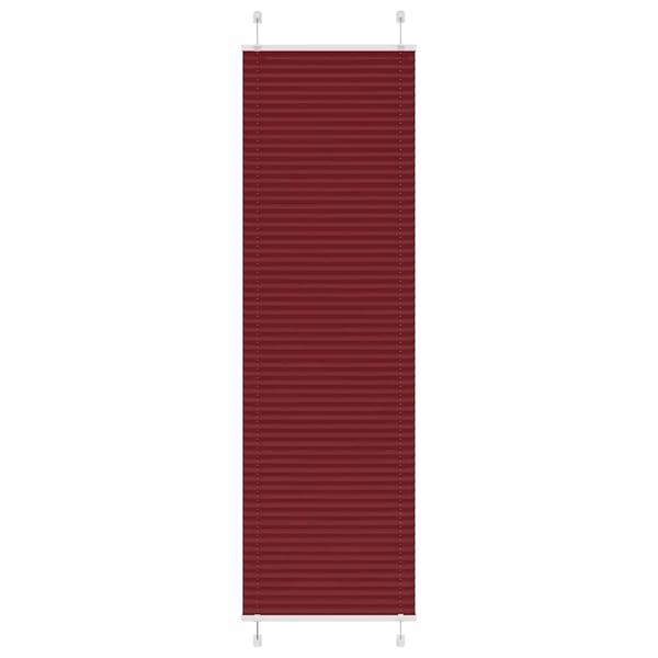 vidaXL Plisségardin Bordeaux Rød 60x200 cm Stoff Bredde 59,4 cm