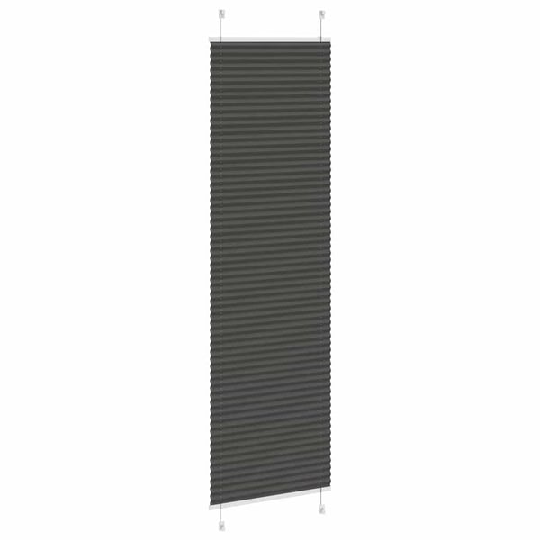 vidaXL Plisserad persienn svart 55x200cm tyg bredd 54,4cm polyester