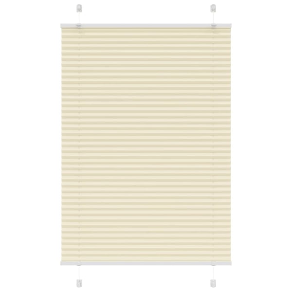 vidaXL Plisségardin fløde 100x100 cm Stofbredde 99,4 cm Polyester
