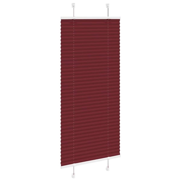 vidaXL Plisségardin Bordeauxrød 60x100 cm Stofbredde 59,4 cm Polyester