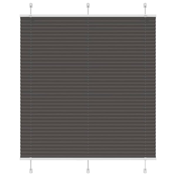 vidaXL plisségardin sort 115x150 cm Stoff Bredde 114,4 cm Polyester