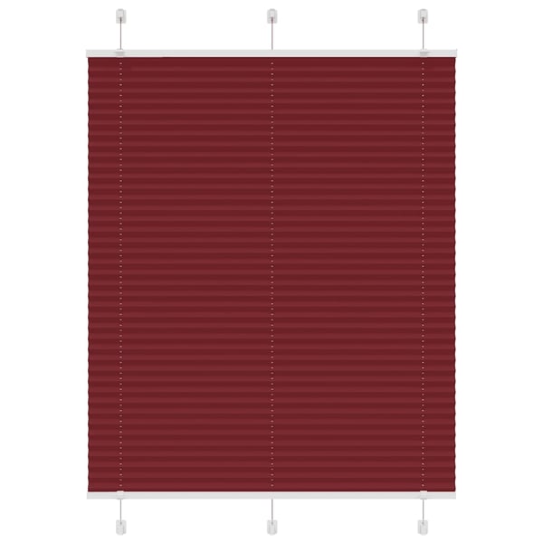 vidaXL Plisségardin Bordeaux Rød 105x100 cm Stoff Bredde 104,4 cm