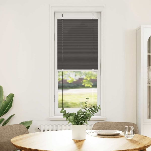 vidaXL Plisségardin Sort 45x150 cm Stofbredde 44,4 cm Polyester