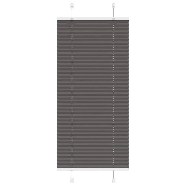 vidaXL plisségardin sort 55x150 cm Stoff Bredde 54,4 cm Polyester