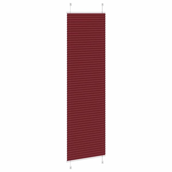 vidaXL Plisségardin Bordeaux Rød 65x200 cm Stoff Bredde 64,4 cm