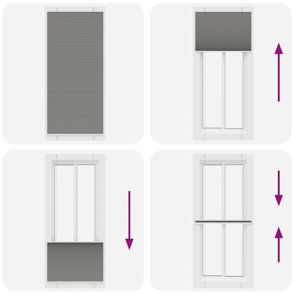 vidaXL plisségardin antrasitt 90x200 cm Stoff Bredde 89,4 cm Polyester
