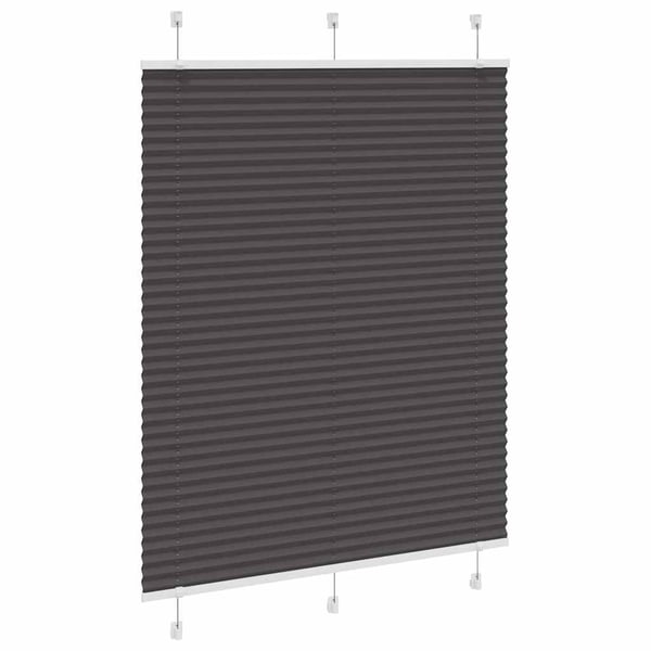 vidaXL plisségardin sort 110x150 cm Stoff Bredde 109,4 cm Polyester