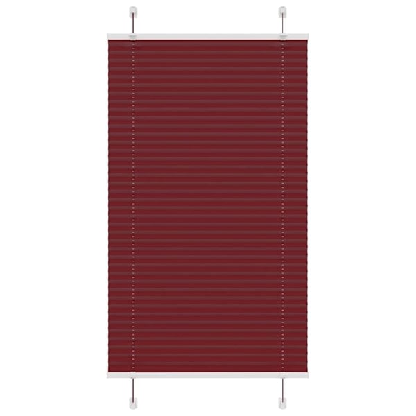 vidaXL Plisségardin Bordeaux Rød 80x150 cm Stoffbredde 79,4 cm