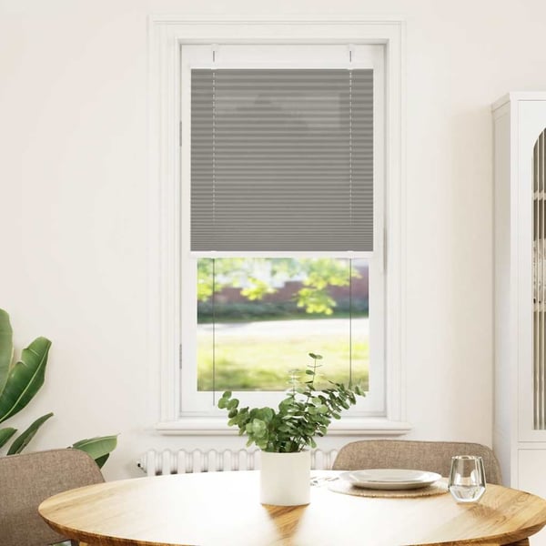 vidaXL Plisségardin Antracit 65x100 cm Stofbredde 64,4 cm Polyester