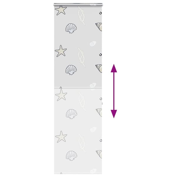 vidaXL Dusjrullgardin med kassett 70x240 cm Stoffbredde 66 cm