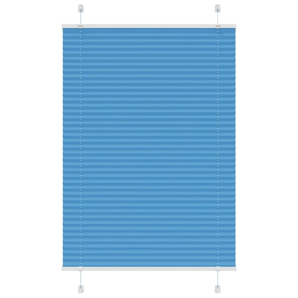 vidaXL Plisségardin Blå 85x100 cm Stofbredde 84,4 cm Polyester