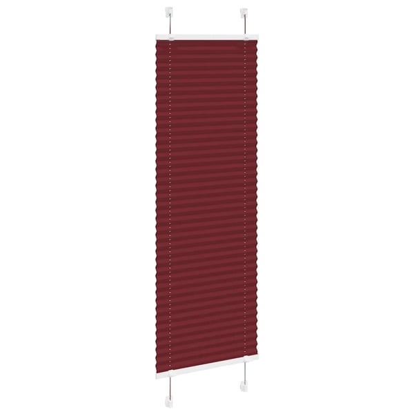 vidaXL Plisségardin Bordeaux Rød 45x100 cm Stoff Bredde 44,4 cm