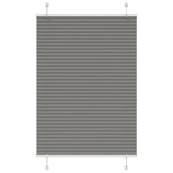 vidaXL Plisségardin Antracit 100x100 cm Stofbredde 99,4 cm Polyester