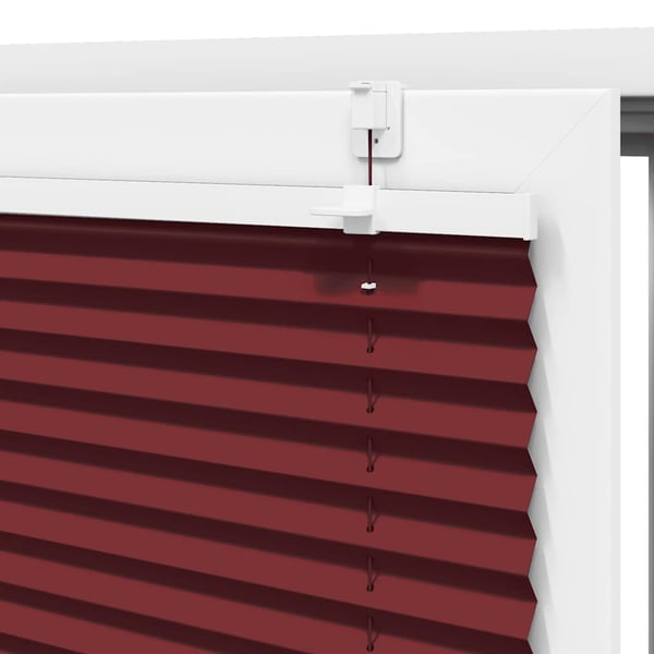 vidaXL Plisségardin Bordeaux Rød 90x100 cm Stoff Bredde 89,4 cm