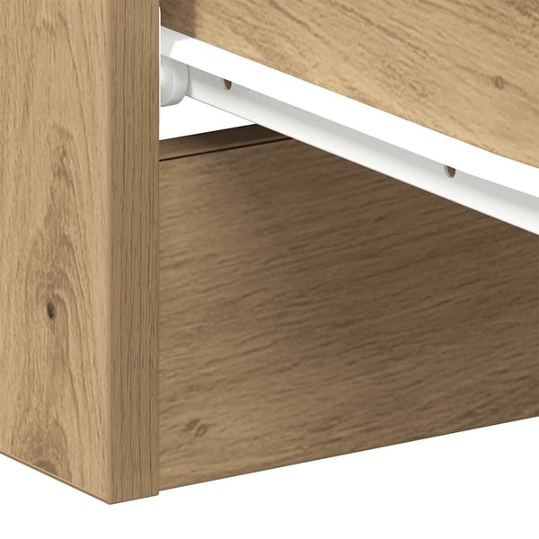 vidaXL Nattbord 2 stk artisan eik 38x35x55 cm konstruert tre