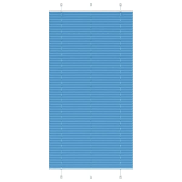 vidaXL Plisségardin Blå 105x200 cm Stoffbredde 104,4 cm Polyester