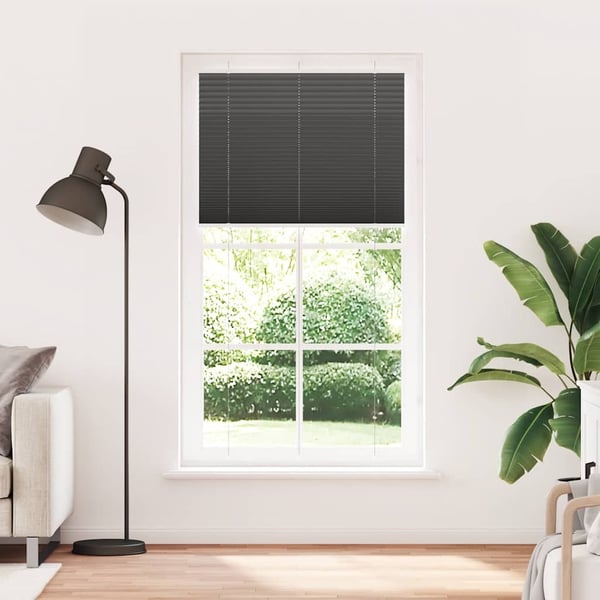 vidaXL plisségardin sort 105x200 cm Stoff Bredde 104,4 cm Polyester