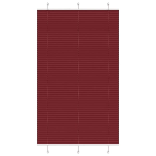 vidaXL Plisségardin Bordeauxrød 115x200 cm Stofbredde 114,4 cm