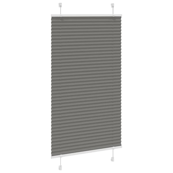 vidaXL plisségardin antrasitt 75x150 cm Stoff Bredde 74,4 cm Polyester