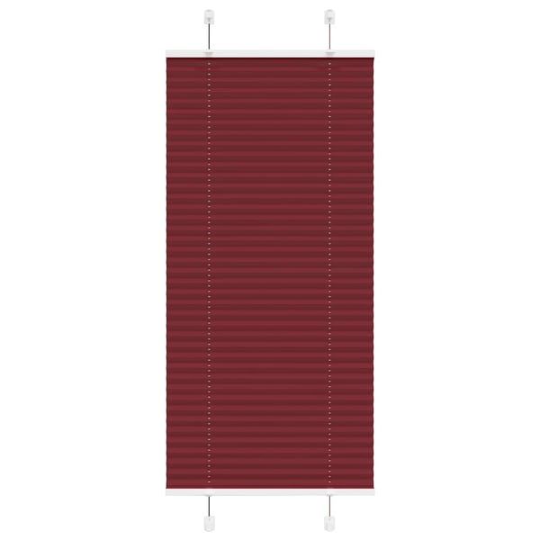 vidaXL Plisségardin Bordeaux Rød 65x150 cm Stoff Bredde 64,4 cm