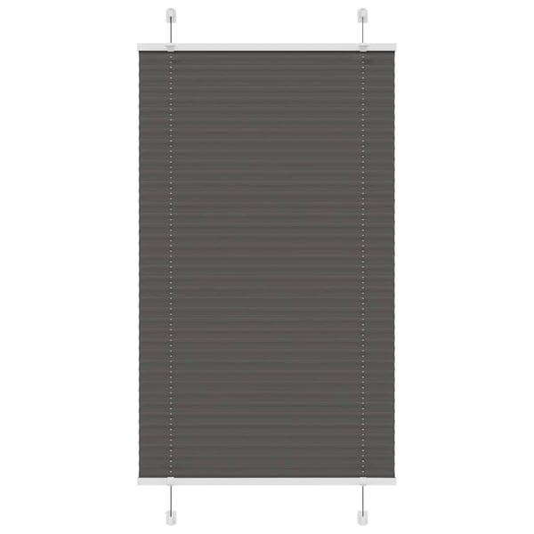 vidaXL plisségardin sort 75x100 cm Stoff Bredde 74,4 cm Polyester