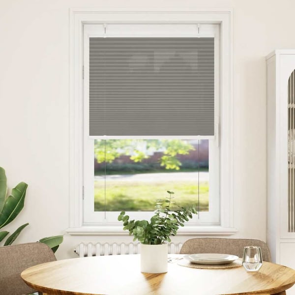 vidaXL plisségardin antrasitt 75x100 cm Stoff Bredde 74,4 cm Polyester