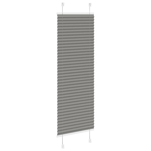 vidaXL plisségardin antrasitt 45x100 cm Stoff Bredde 44,4 cm Polyester
