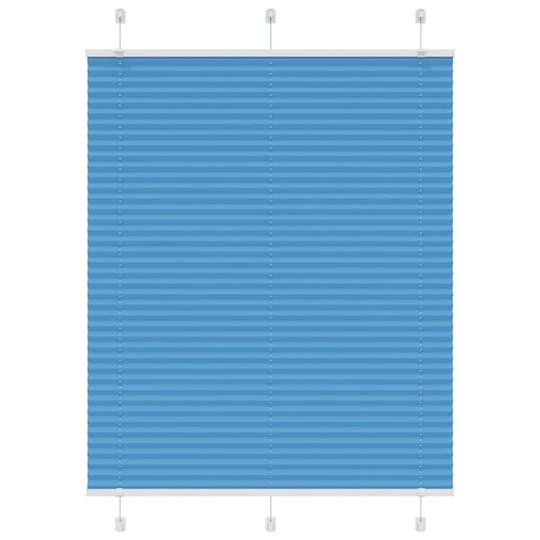 vidaXL Plisségardin Blå 110x150 cm Stoffbredde 109,4 cm Polyester