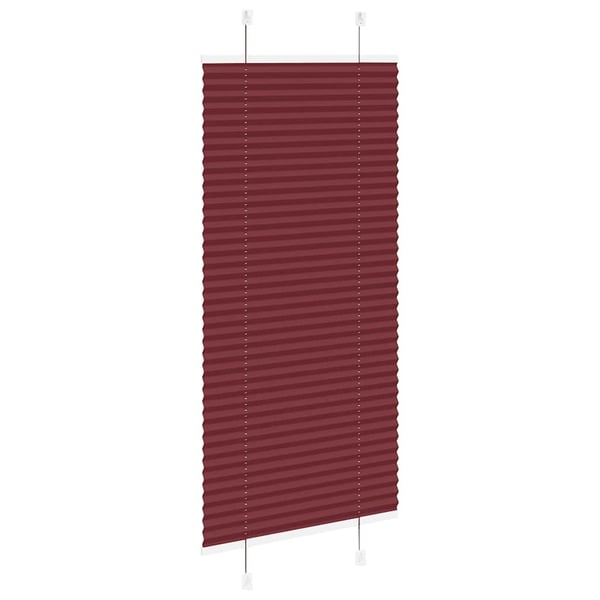 vidaXL Plisségardin Bordeaux Rød 55x100 cm Stoff Bredde 54,4 cm