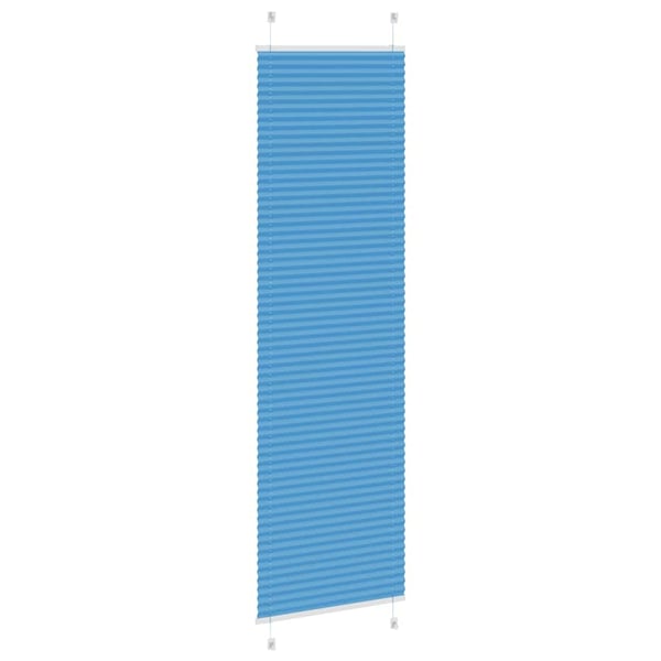 vidaXL Plisségardin Blå 65x200 cm Stofbredde 64,4 cm Polyester