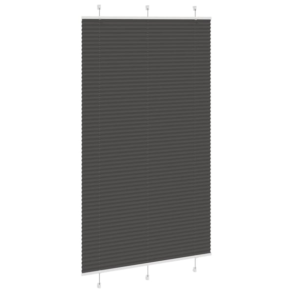 vidaXL plisségardin sort 115x200 cm Stoff Bredde 114,4 cm Polyester