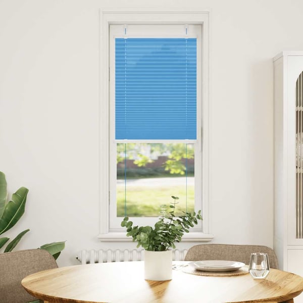 vidaXL Plisségardin Blå 40x150 cm Stofbredde 39,4 cm Polyester