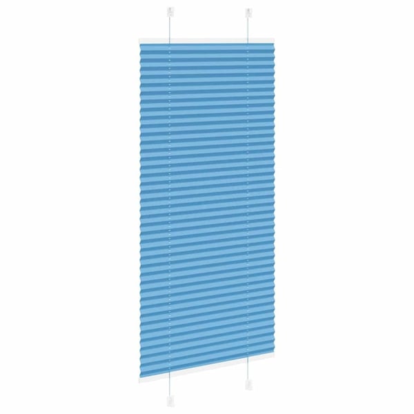 vidaXL Plisségardin Blå 55x100 cm Stofbredde 54,4 cm Polyester