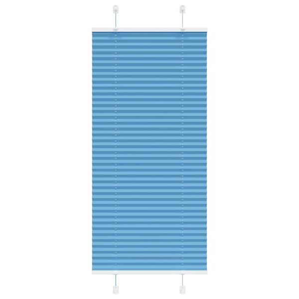 vidaXL Plisségardin Blå 55x100 cm Stofbredde 54,4 cm Polyester