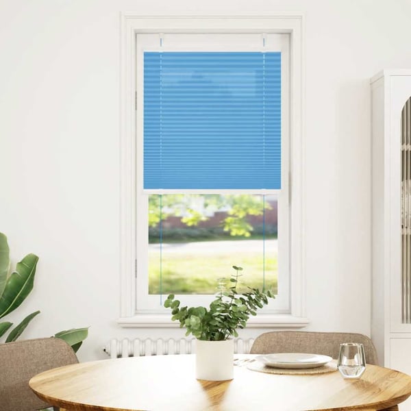 vidaXL Plisségardin Blå 55x100 cm Stofbredde 54,4 cm Polyester