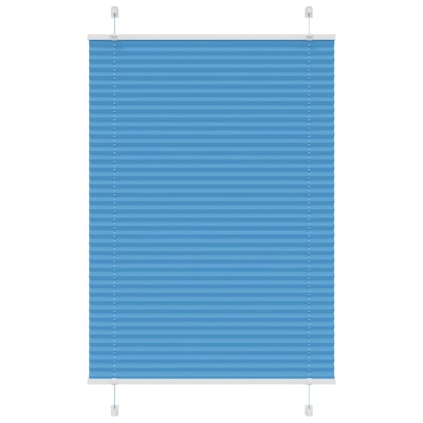 vidaXL plisségardin blå 100x100 cm Stoff Bredde 99,4 cm Polyester