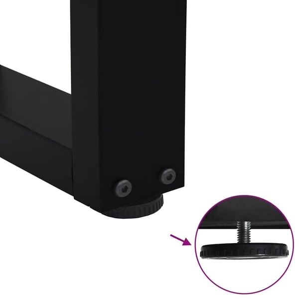 vidaXL sofabordben V-formet 2 stk. sort 40x(30-31,3) cm stål