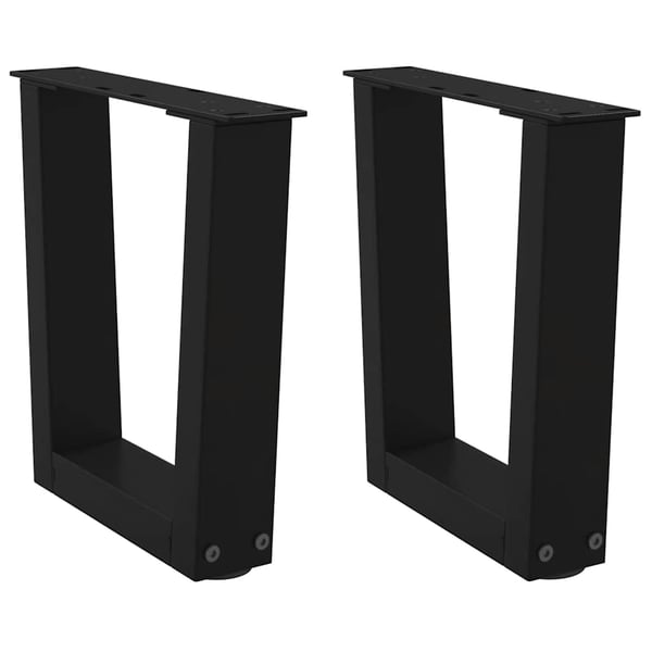 vidaXL Salongbordben V-formet 2 stk svart 40x(30-31,3) cm stål