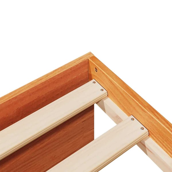vidaXL daybed med madras 90x190 cm massivt fyrretræ gyldenbrun