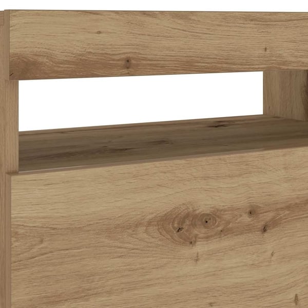 vidaXL Nattbord med LED-lys artisan eik 60x35x40 cm konstruert tre