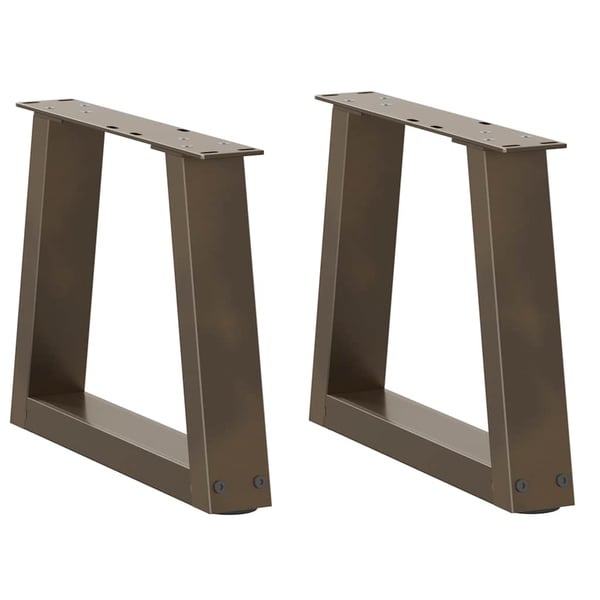 vidaXL Salongbordben V-formet 2 stk naturstål 30x(30-31,3) cm stål