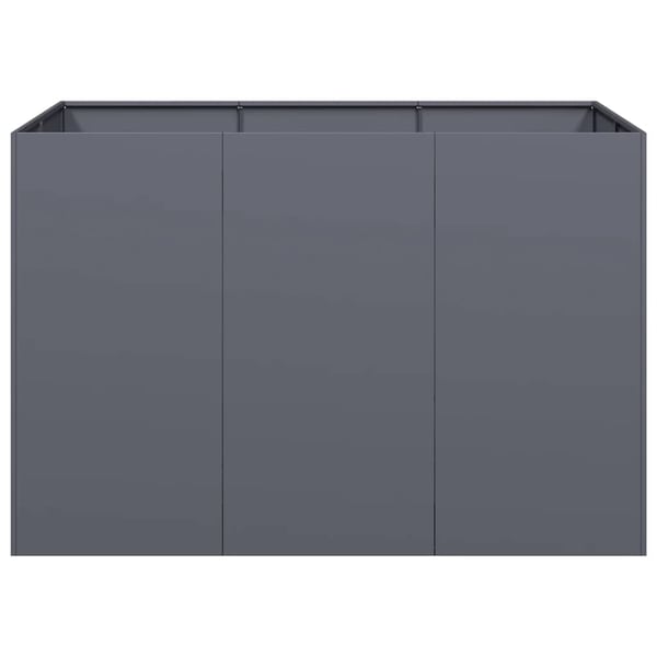 vidaXL Plantekasse antrasitt 120x80x80 cm stål
