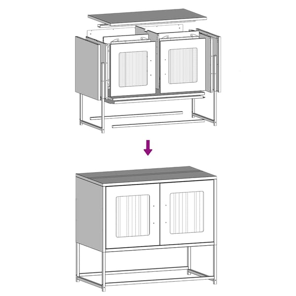 vidaXL TV-skap Antrasitt 68x39x60,5 cm Kaldvalset stål