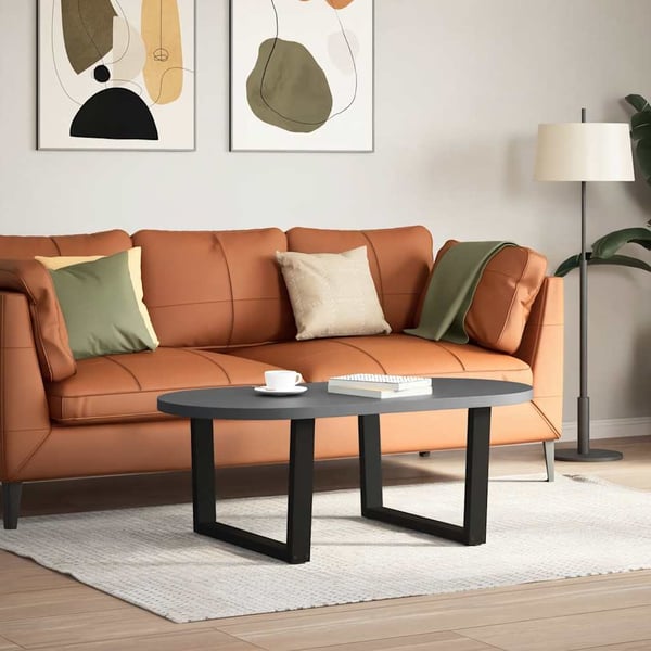 vidaXL sofabordsben V-formet 2 stk. sort 70 x (42-43,3) cm stål