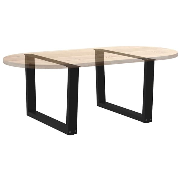 vidaXL sofabordsben V-formet 2 stk. sort 70 x (42-43,3) cm stål