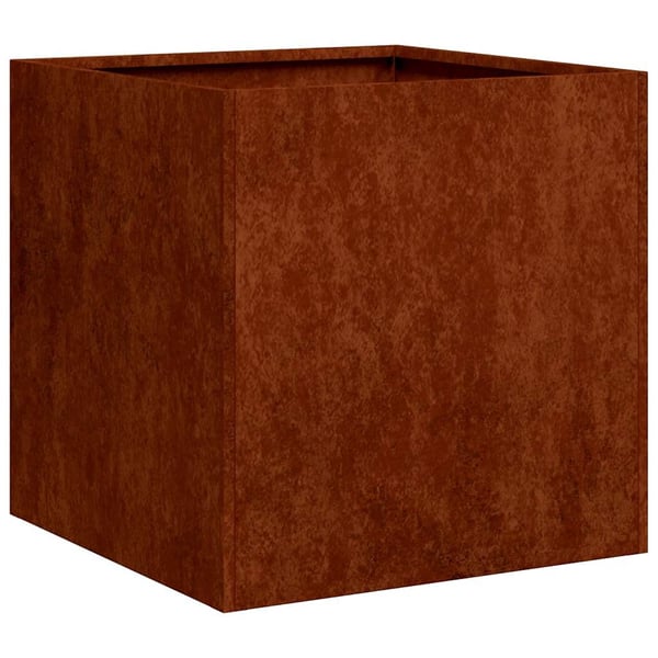 vidaXL plantekasse rustfarvet 40x40x40 cm forvitringsstål