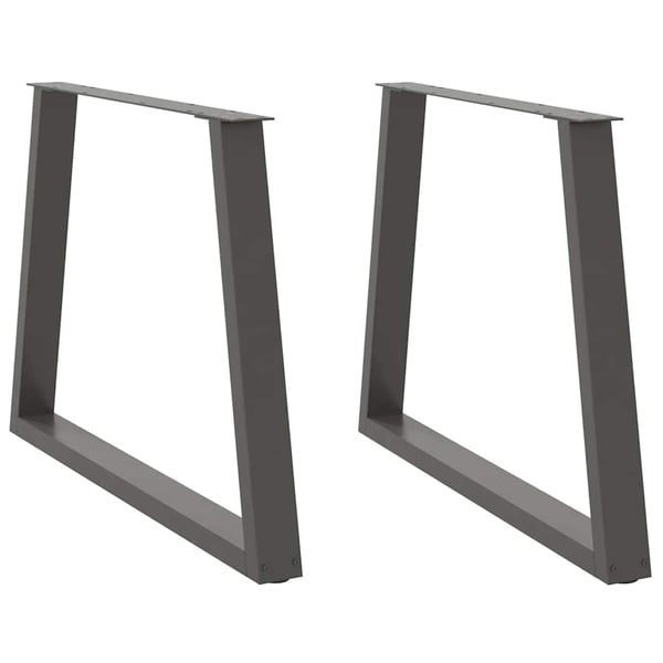 vidaXL Spisebordben V-formet 2 stk antrasitt 100x(72-73,3) cm stål