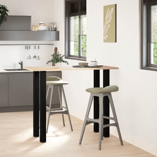 vidaXL barbordsben 4 stk. sort 110-112 cm stål